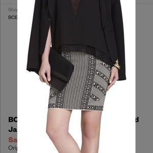 BCBG- ‘Josa’ Embroidered Jacquard Skirt- NWOT